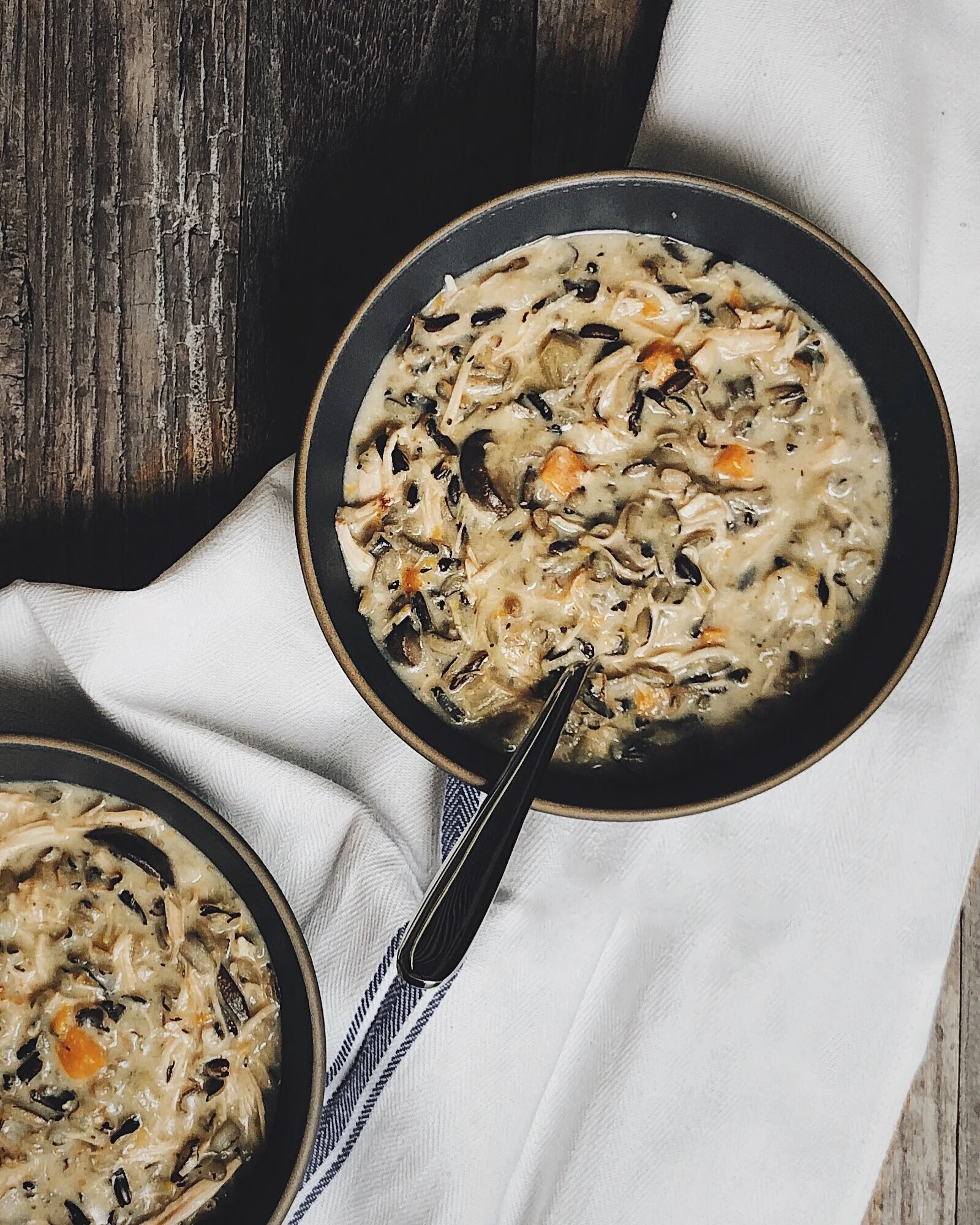 instant pot creamy chicken wild rice and cauliflower soup
